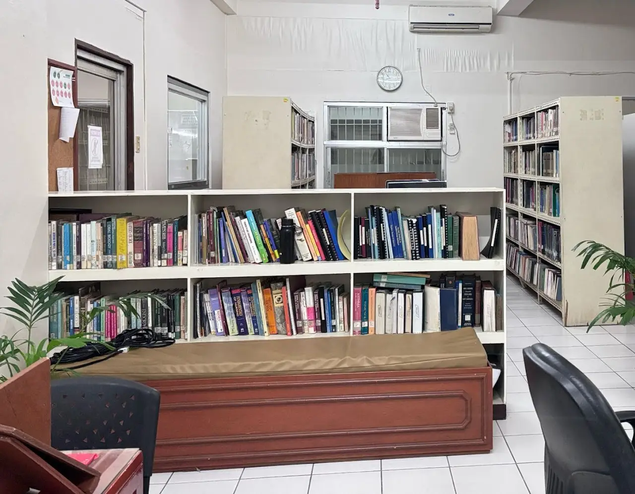 Technical services area with book processing equipment
