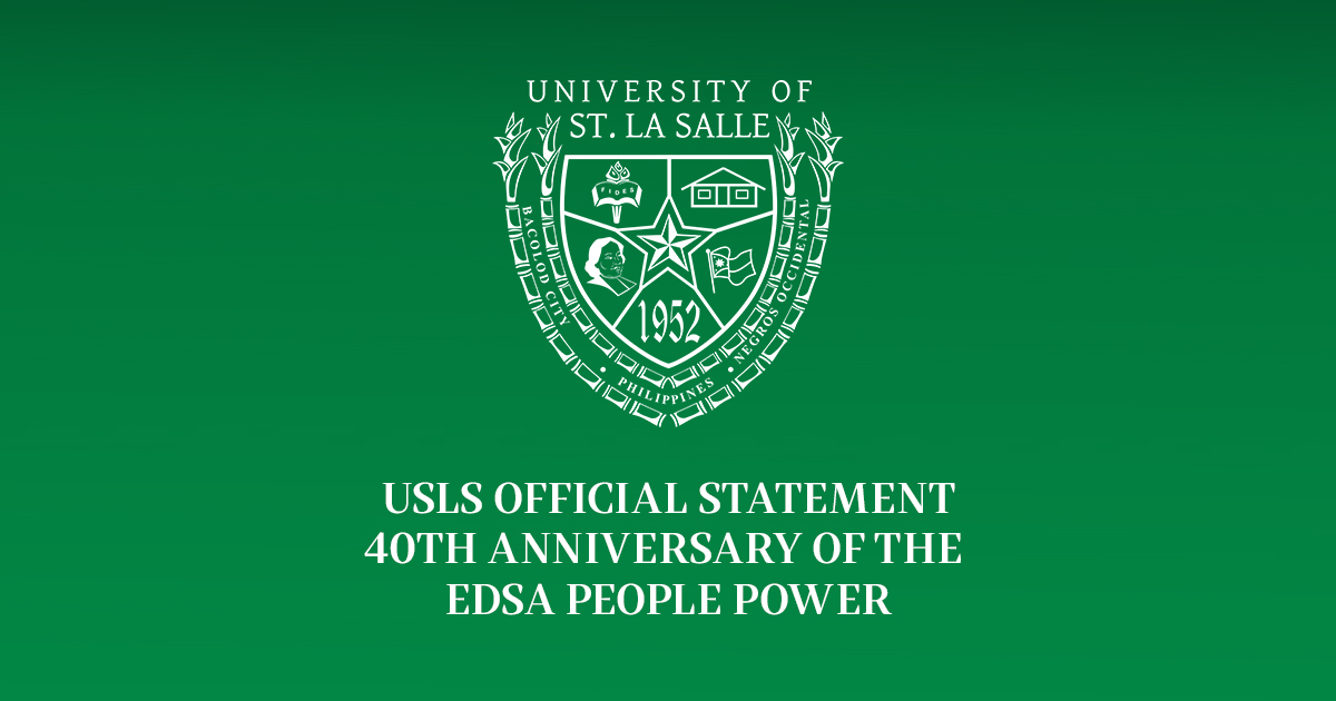 USLS Official Statement: 40th EDSA People Power Anniversary
