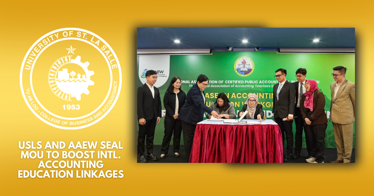 USLS and AAEW Seal MOU to boost intl. accounting education linkages