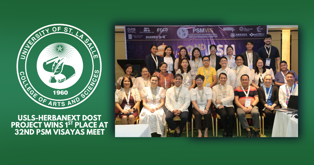 USLS-Herbanext DOST Project Wins First Place at 32nd PSM Visayas Scientific Meeting